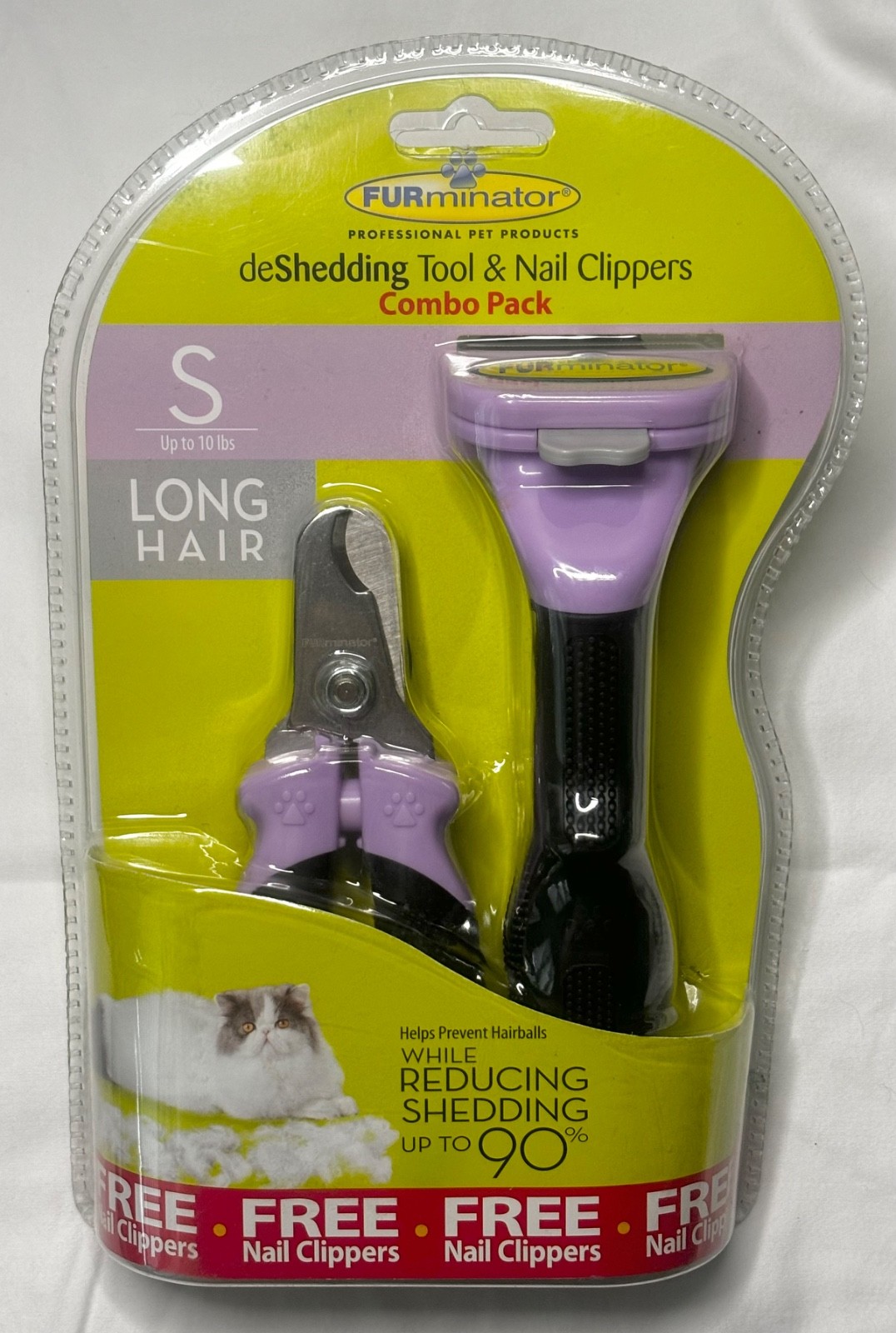 Furminator Pro Deshedding Tool Combo - Small - Long Hair Cat