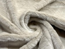 Super Luxury Faux Fur Fabric Material SHORT PLUSH PELTED CREAM
