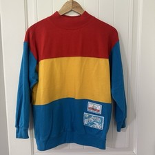 Vintage Ocean Pacific OP Sweatshirt Colorblock Adult M/L 21x25 Made In USA