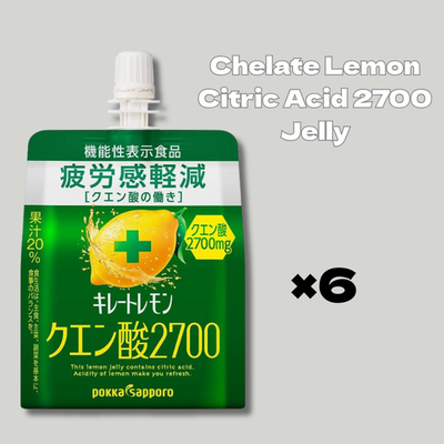 Pokka Sapporo Chelate Lemon Citric Acid 2700 Jelly 165g x6