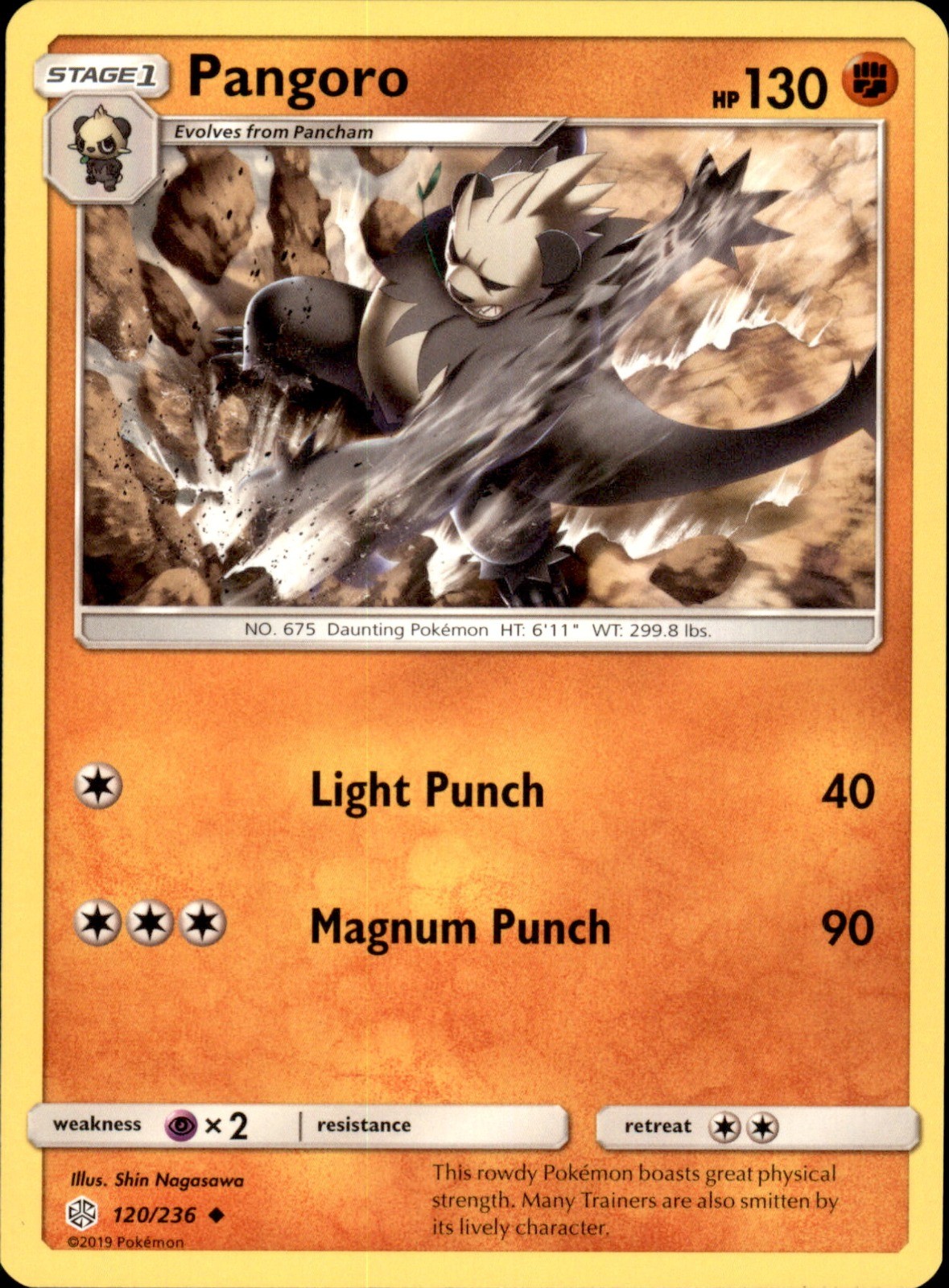 Pangoro 120/236 - Pokemon SM - Cosmic Eclipse - LP