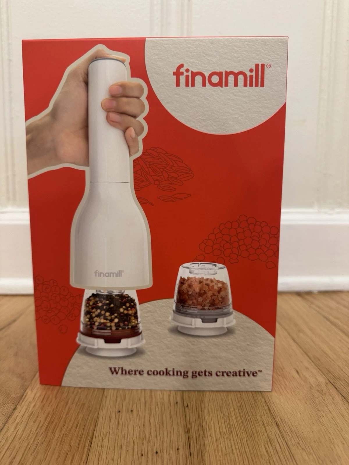 Finamill Battery Operated Spice Mill Set Ceramic Grinder Adjustable Coarse