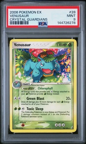 2006 POKEMON EX CRYSTAL GUARDIANS #28 VENUSAUR PSA 9