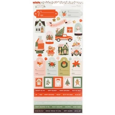 Crate Paper Holly Jolly Stickers-6"X12" - 3 Pack