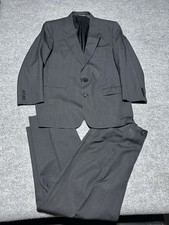 Vtg Christian Dior Monsieur 2-Piece Suit Pinstripe Wool 43r Wool 37x30