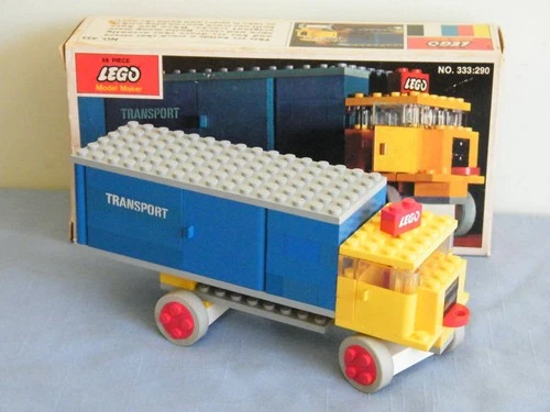 Vintage Lego Delivery Truck 333 w/ Box & Instructions 1967 ~ Missing 1 Door
