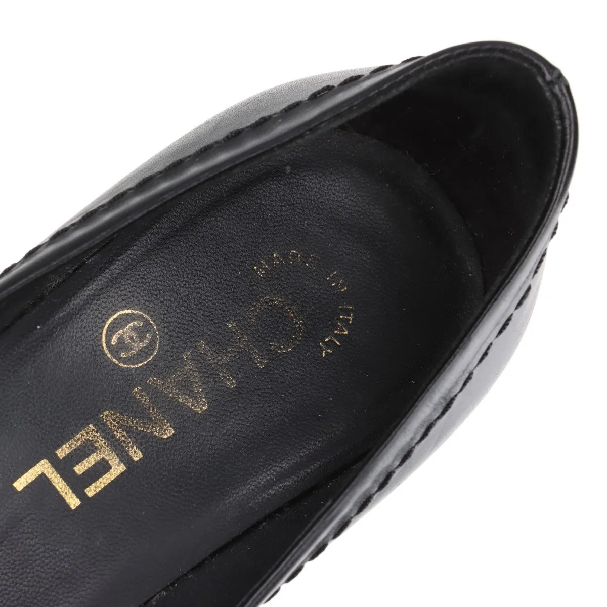 Chanel Coco Mark 11A Leather Pumps 36 Ladies' Black G27870 Heels and toes have s thumbnail 17