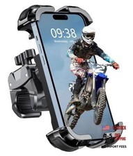 2026 Motorcycle Phone Mount Holder with Quick Without Vibration Dampener Black