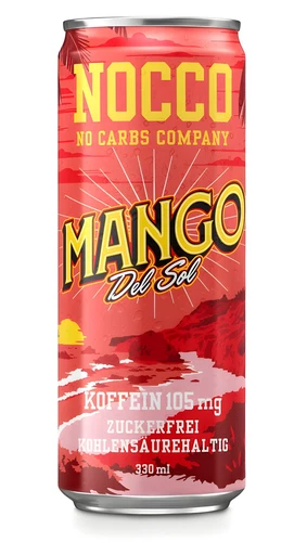 12 NOCCO BCAA DRINK Mango Del Sol 330 ml BCAA 105 mg Caffeine Energy Drink Buxtr