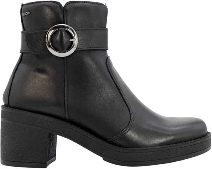 Stivali Con Zeppa Igi&co Donna - Pelle E Tessuto Elasticizzato, Tacco 6,2 Cm, Made In Italy, Numero 37