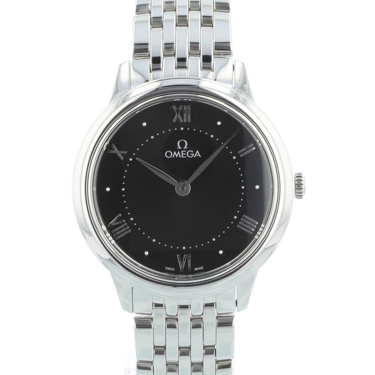 Omega De Ville 434.10.30.60.01.001 30 mm Black Dial Steel 2024 Box & Papers