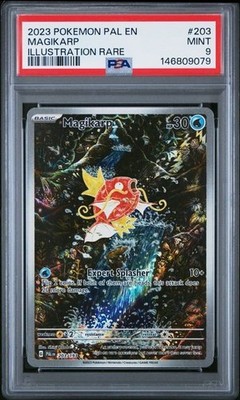 Pokemon Magikarp Illustration Rare 2023 Paldea Evolved #203 PSA 9