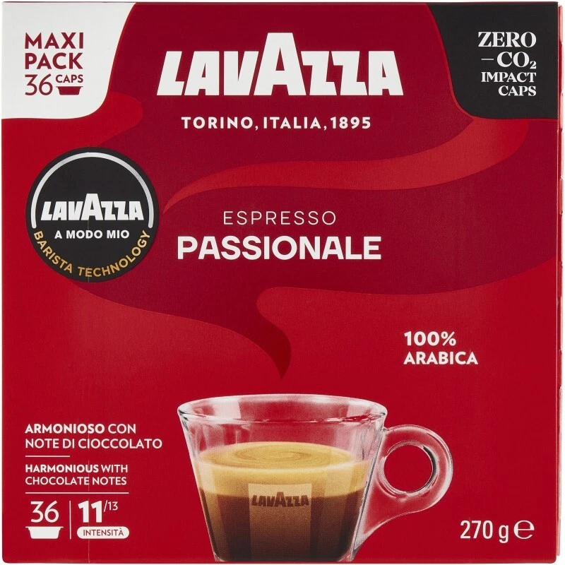 36 / 54 / 108 / 144/ 216 / 324 / 360 Capsule Caffè Lavazza A Modo Mio PASSIONALE