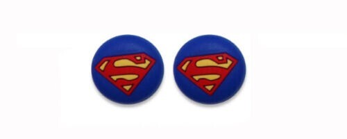 Thumb Grips x 2 For PS4 PS5 XBOXONE Xbox Series X Toggle Cover Cap - superman - Picture 1 of 1