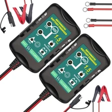 2Pack 6V 12V Automatic Battery Charger Maintainer Trickle Float Motorcycle Car