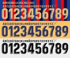 Name&Number Set For Barcelona La Liga 2022/2023 Home/Away Football Soccer