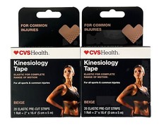 2 Rolls TAPE Kinesiology Elastic Therapy Athletic Beige 40 strips 2" wide 16.4'