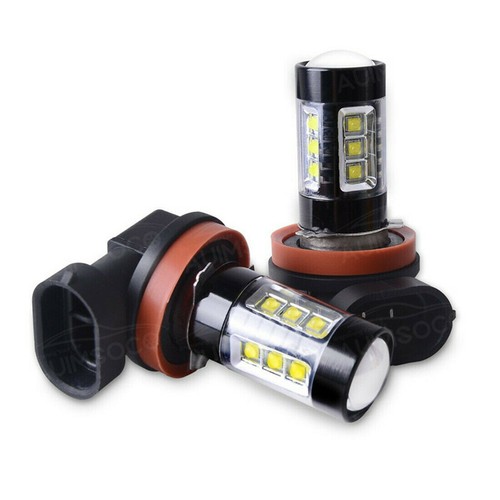 LED Fog Light Bulbs H8 H16 H11 Fog Light Bulb White 6500K High Power DRL Lamps - Picture 13 of 16