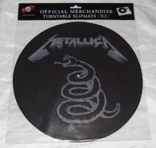 Metallica Turntable Slipmat Set of 2 Black Album Ninja Star Logo