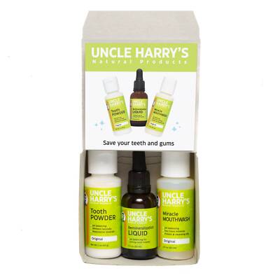 Uncle Harry's Natural Remineralization Kit for Tooth Enamel, One 3 Piece Kit