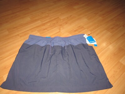 $50 NWT New COLUMBIA Women's Size 1X Blue Skort Sandy River Pockets Nylon