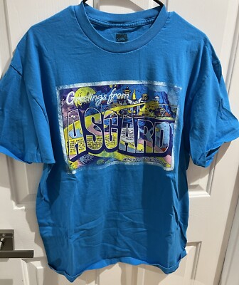 Marvel Comics Greetings From Asgard T Shirt - Blue/Teal - XL - Marvel Official