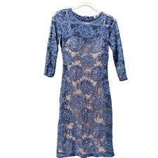 Mystic Navy Lace Mini Bodycon Dress