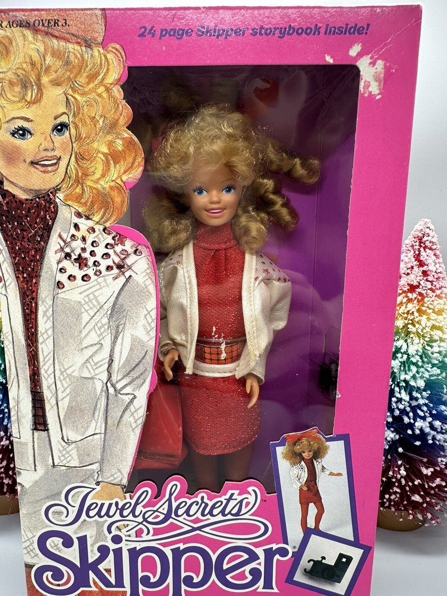 Vintage 1986 Mattel Jewel Secrets Skipper Barbies Younger Sister