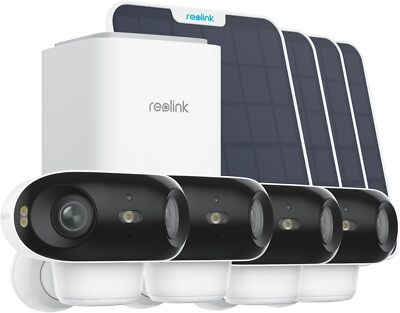 Reolink Home Hub with Argus 4 Pro 4K UHD Dual-Lens WiFi 6 Security Camera System