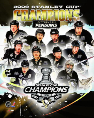 Pittsburgh Penguins 2009 STANLEY CUP CHAMPS 10-Player Premium 20x24 POSTER Print