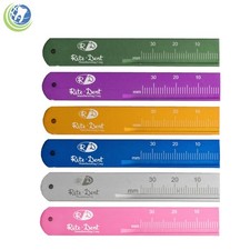 1X Endo Ruler Endodontic Stainless Steel Gauge Measuring Tool Assorted Colors