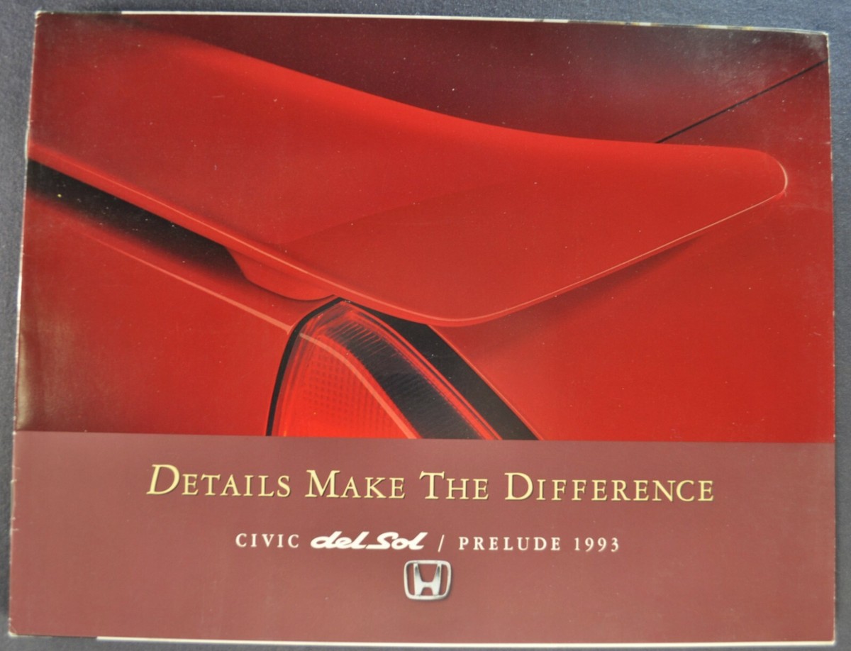 VIPCAR 17冊 1993 Honda Accessories Brochure Prelude Coupe del Sol Civic