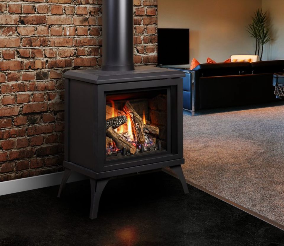 Kingsman FDV200S Freestanding Direct Vent Gas Stove, Millivolt, LP