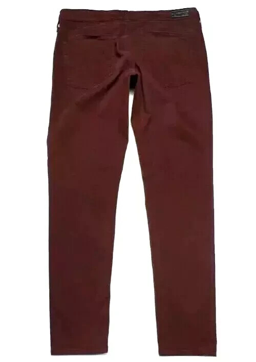 Anthropologie AG Adriano Goldschmied Sateen Skinny Jeans Burgundy Womens Size 29 thumbnail 12