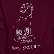 VTG 90’s Funny BEER SECURITY Graphic Shirt Single Stich Made In USA Large
