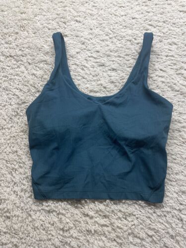 Lululemon Align Tank Top Cropped Women’s Size 8 Green Blue Great Condition - Picture 1 of 9