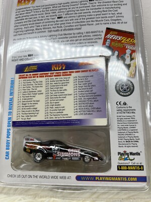 Johnny Lightning KISS Gene Simmons Dragster Card No. 152-00