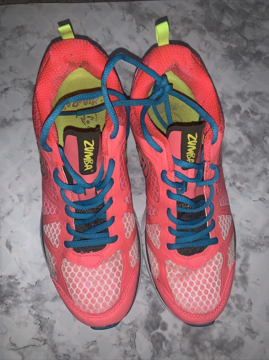 Zumba Fly Fade Z-Slide Coral Pink Women’s Workout Dance Sneakers Women’s Sz 