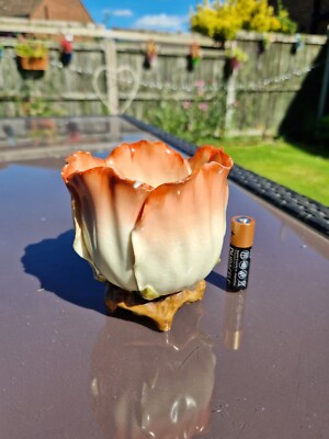 Hervorragender antiker Wright & Rigby aus dem 19. Jahrhundert? Majolika Magnolie Vase signiert W & R 3,5''