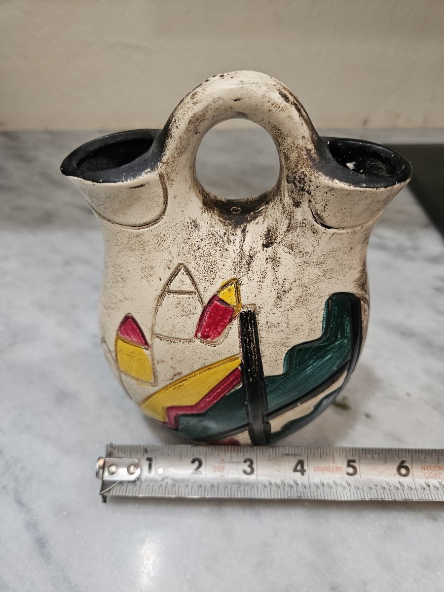 Native American Indian Southwestern Double Hole Wedding Vase