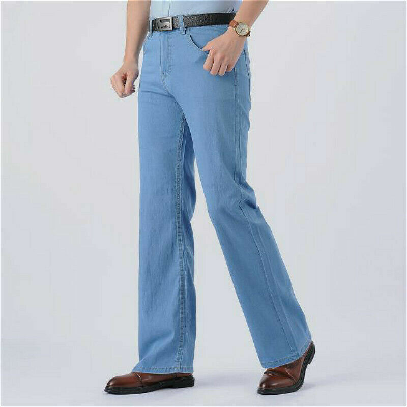 Jean Évasé Homme Années 70 - Patte D'Éléphant Denim Vintage Taille Haute - Style Rétro Disco Hippie