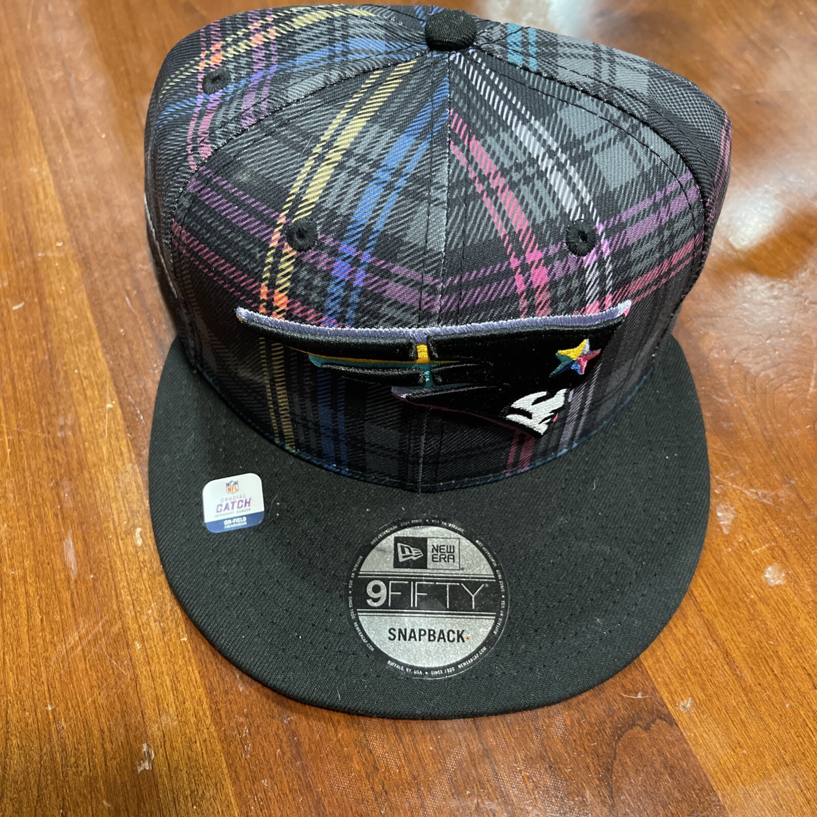 New England Patriots New Era 59Fifty Adjustable NFL Hat for Cancer Awareness