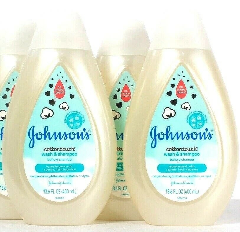 (3 Bottles) Johnson's Cottontouch Gentle Fresh Fragrance Wash & Shampoo 13.6 Oz