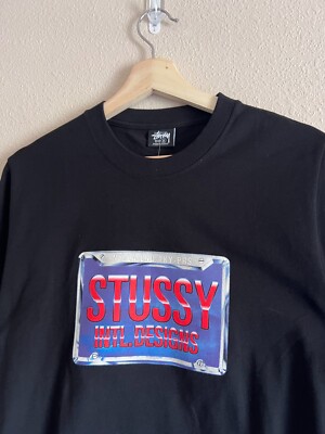 Stussy Chrome License Plate Tee - Size Small - Black - Brand New