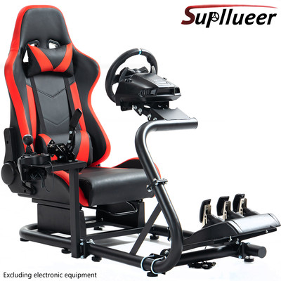 Supllueer Racing Simulatior Cockpit Stand with Seat Fit for Logitech  G920 G923