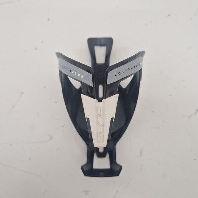 Elite Custom Race Plus Kunststoff Trinkflaschenhalter, schwarz/weiß glänzend