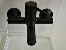 Rubinetteria Vasca da Bagno Nero Opaco, Miscelatore Vasca, Monocomando, Laurana