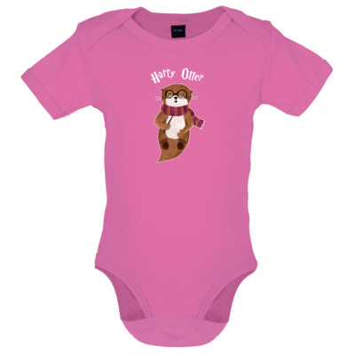 Harry Otter Kurzarm Babybody/Strampler Zauberer Marder Natter Tier Potter Magie