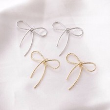 10pcs Bow Tie Charm,14K Gold Plated Brass Bowknot Pendant,Bow Earring Charm