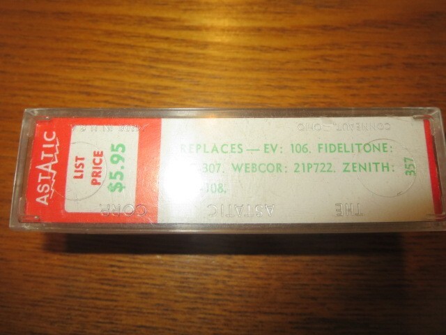 Cartuccia Fonografica Astatic Sound-Flo 81TX - Nuovo Stock Vecchio (NOS) Per Restauro